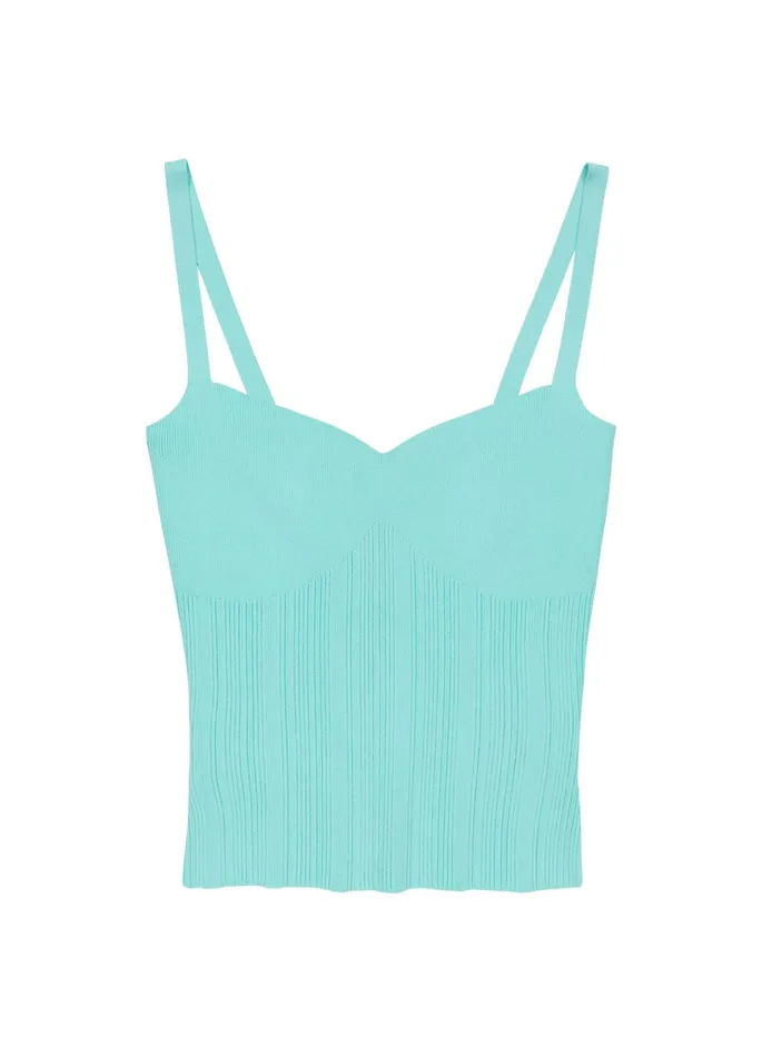 Women Knitwear ALC Milo Rib Knit Top Summer Dew