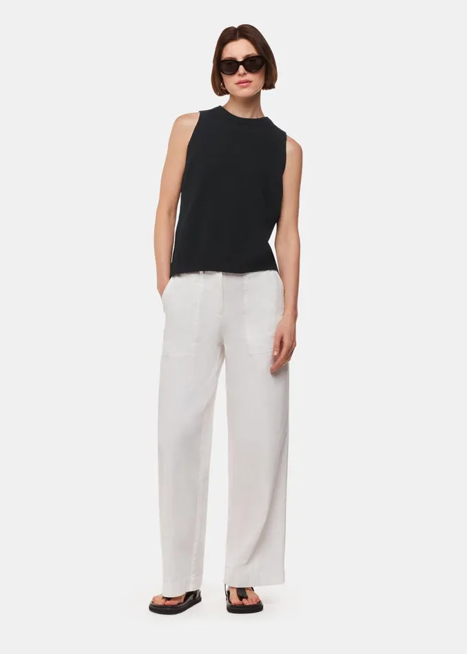 Women Knitwear and Cashmere Whistles Black Twist Back Detail Tank