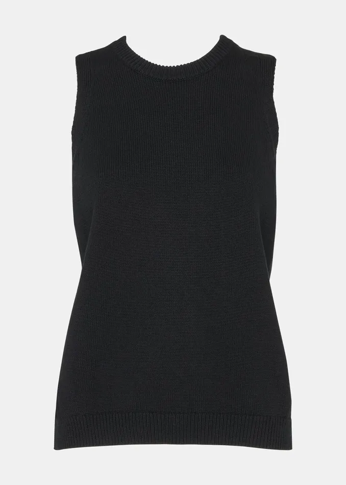Women Knitwear and Cashmere Whistles Black Twist Back Detail Tank