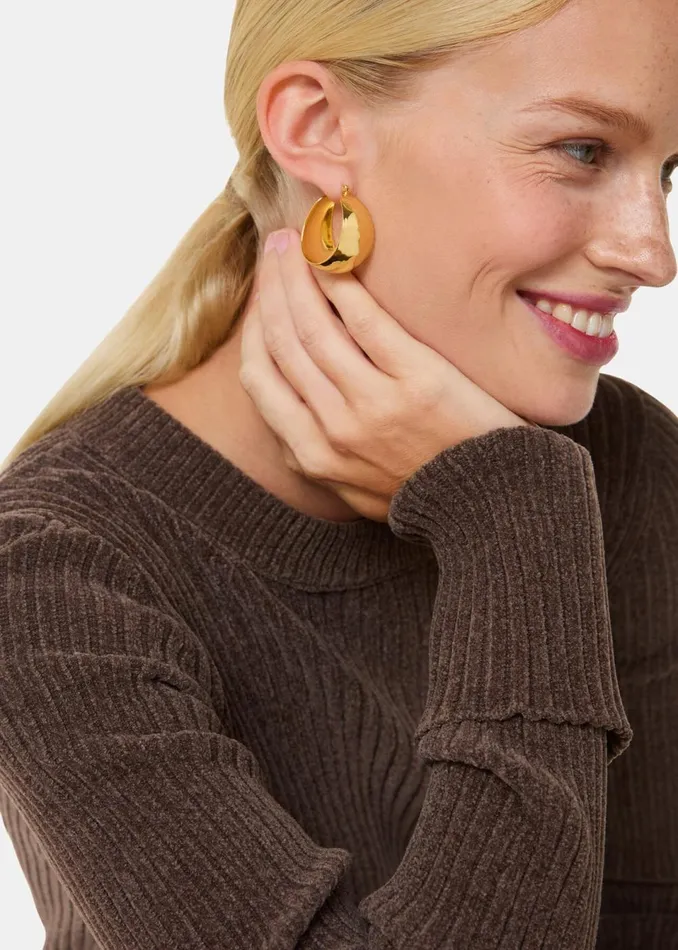 Women Knitwear and Cashmere Whistles Brown Chenille Rib Detail Knit