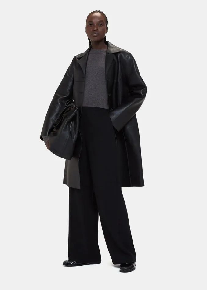 Women Knitwear and Cashmere Whistles Dark Grey Wool Cropped Sweater