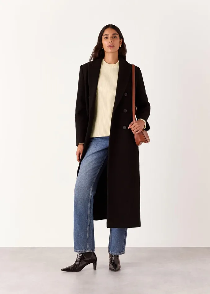 Women Knitwear and Cashmere Whistles Ivory Button Detail Longline Knit