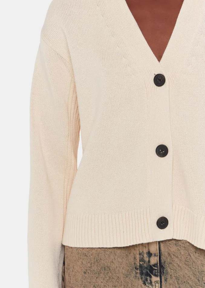 Women Knitwear and Cashmere Whistles Ivory Nina Button Front Cardigan