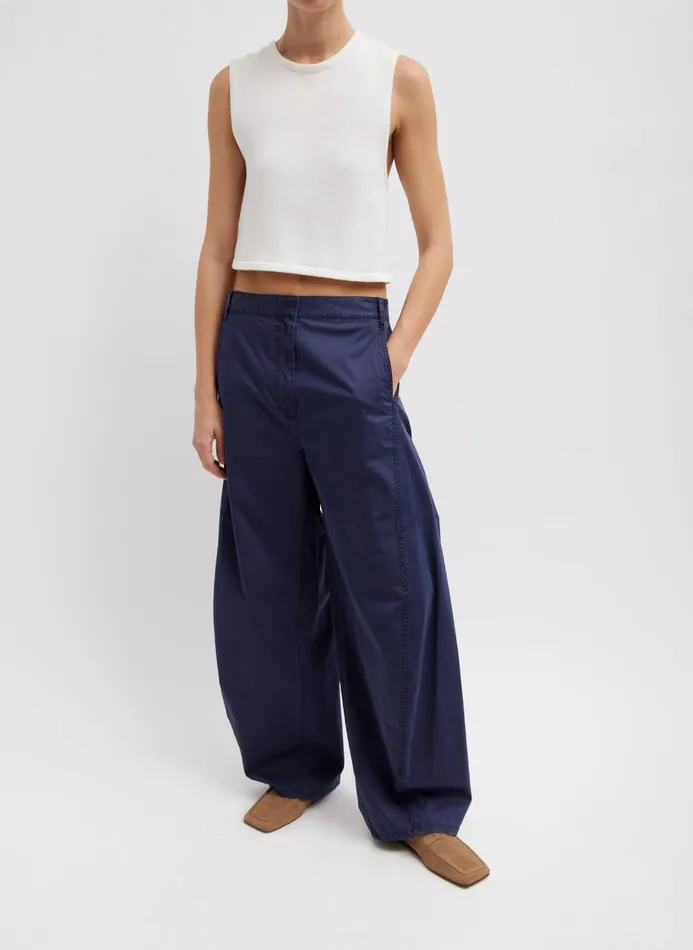 Women Knitwear and Sweatshirts Tibi Cotton Criss Cross Cropped Sleeveless Sweater White