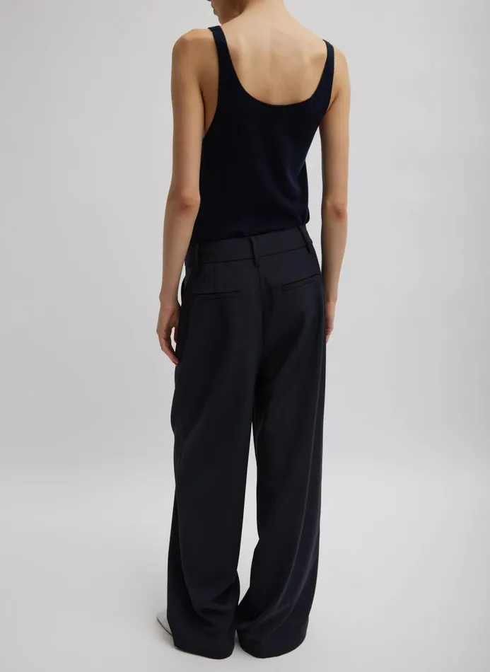Women Knitwear and Sweatshirts Tibi Washable Cashmere Tank Sweater Navy
