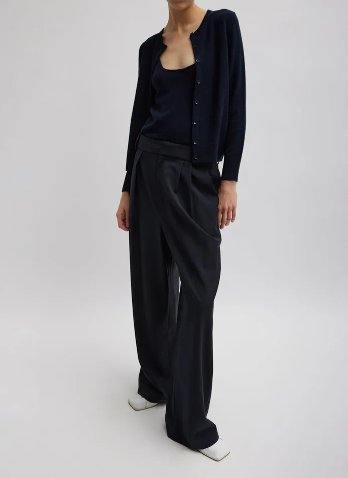 Women Knitwear and Sweatshirts Tibi Washable Cashmere Tank Sweater Navy