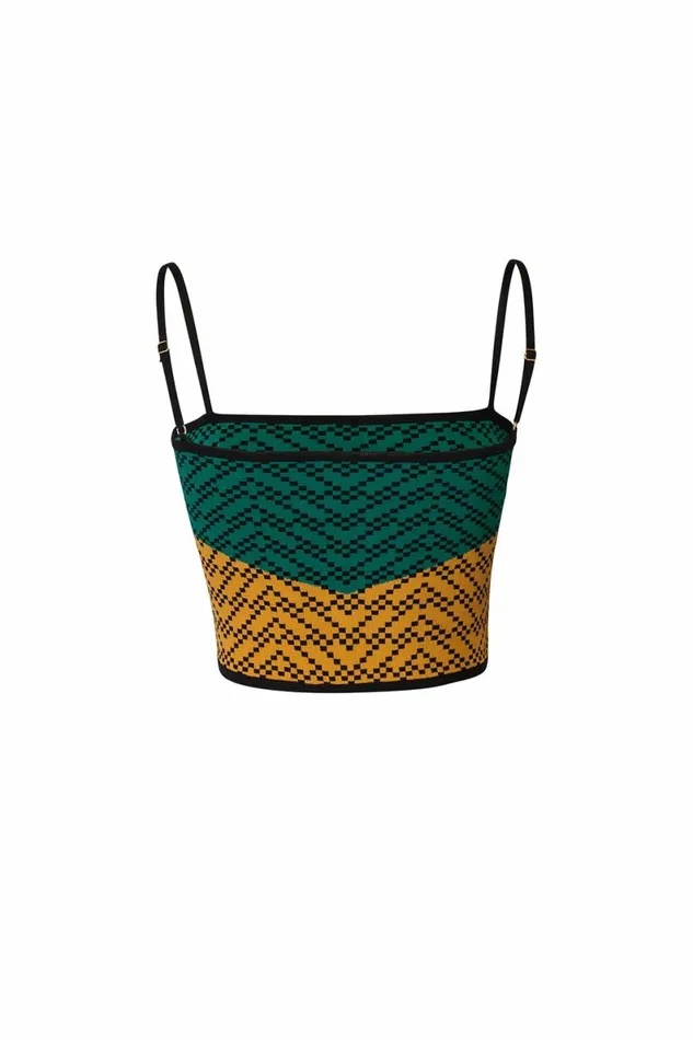 Women Knitwear DODO BAR OR Bebe Top Green Orange Combo