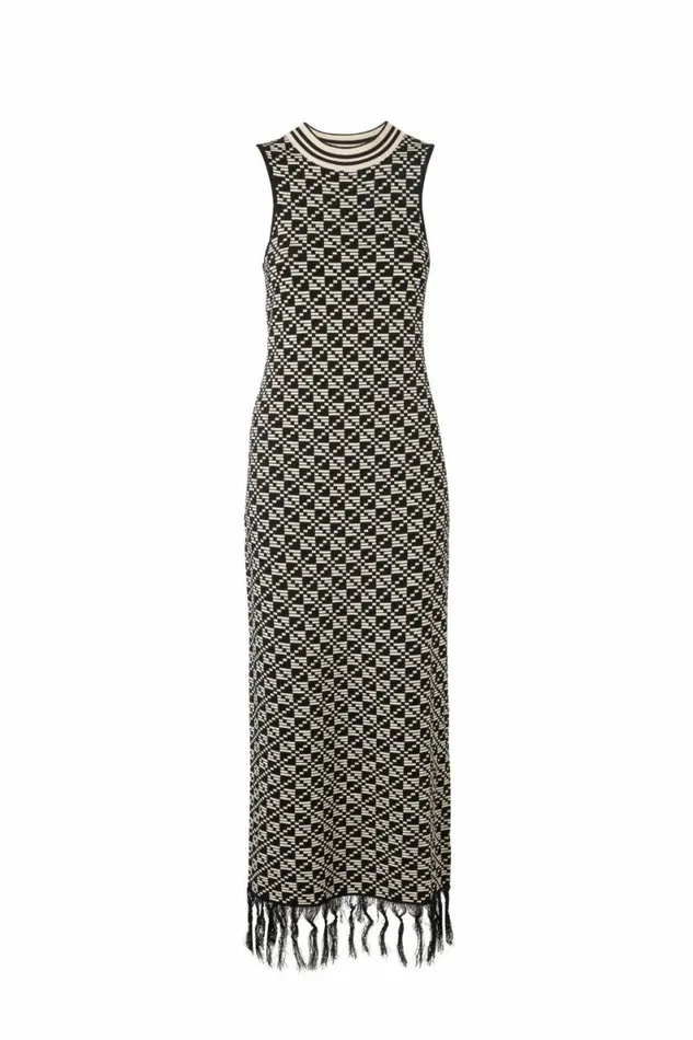 Women Knitwear DODO BAR OR Chen Dress Black Cream