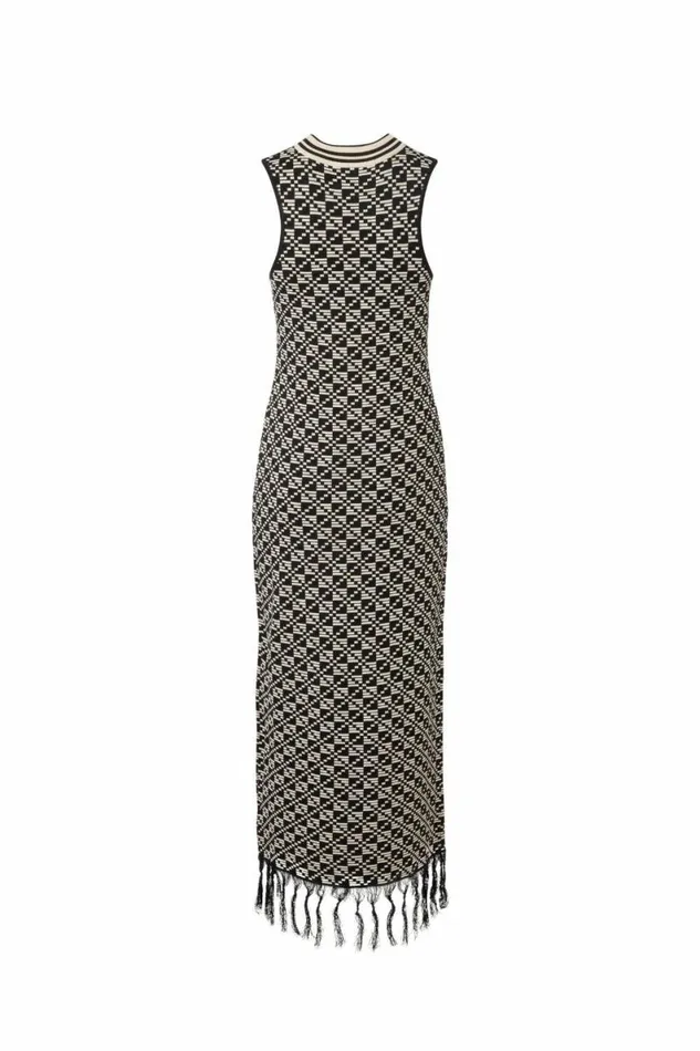 Women Knitwear DODO BAR OR Chen Dress Black Cream