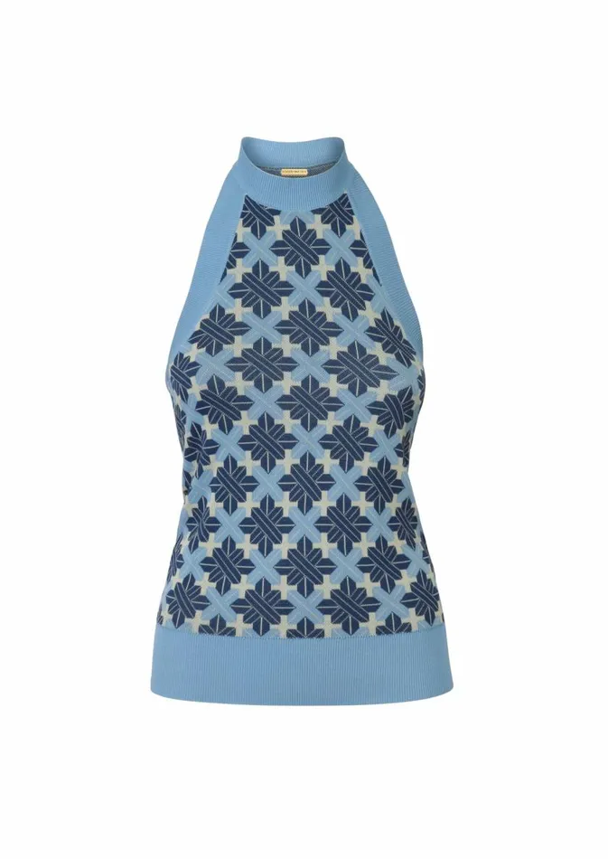 Women Knitwear DODO BAR OR Lily Top Blue Combo