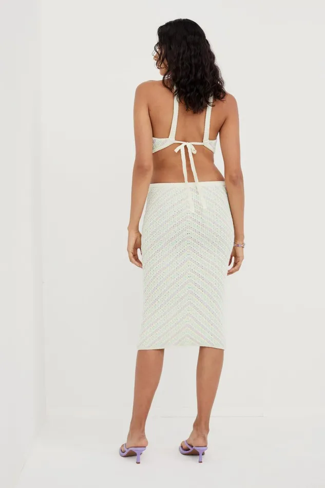 Women Knitwear For Love and Lemons Bette Cut Out Midi Dress Lavender Women Knitwear For Love and Lemons Bette Cut Out Midi Dress Lavender