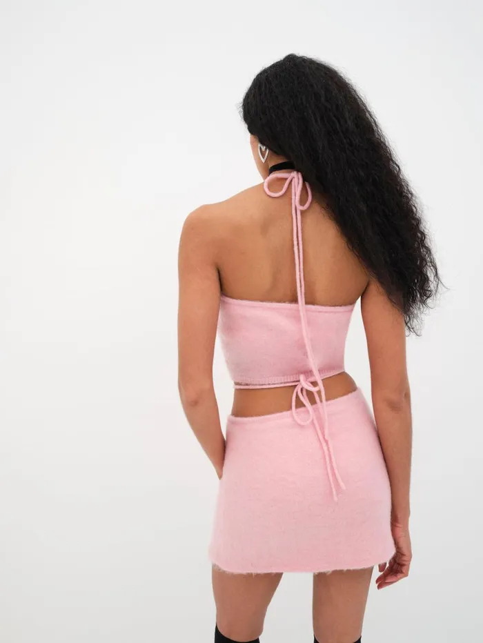 Women Knitwear For Love and Lemons Savannah Skirt Pink Women Knitwear For Love and Lemons Savannah Skirt Pink