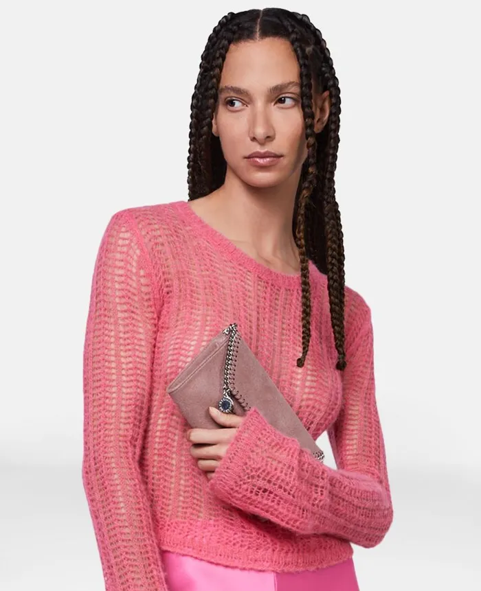 Women Knitwear Stella McCartney Airy Lace Knit Jumper Watermelon Women Knitwear Stella McCartney Airy Lace Knit Jumper Watermelon
