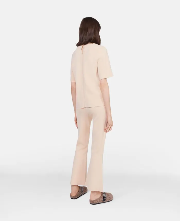 Women Knitwear Stella McCartney Boxy Short Sleeve Tshirt Oat Women Knitwear Stella McCartney Boxy Short Sleeve Tshirt Oat