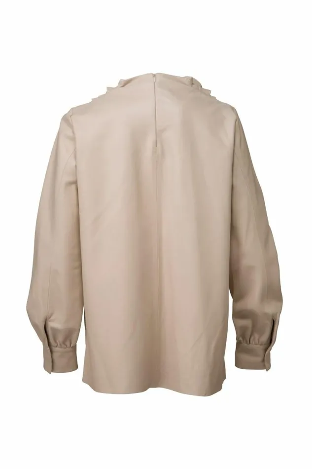 Women Leather DODO BAR OR Bilbi Shirt Cream
