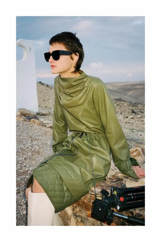 Women Leather DODO BAR OR Bilbi Shirt Cream