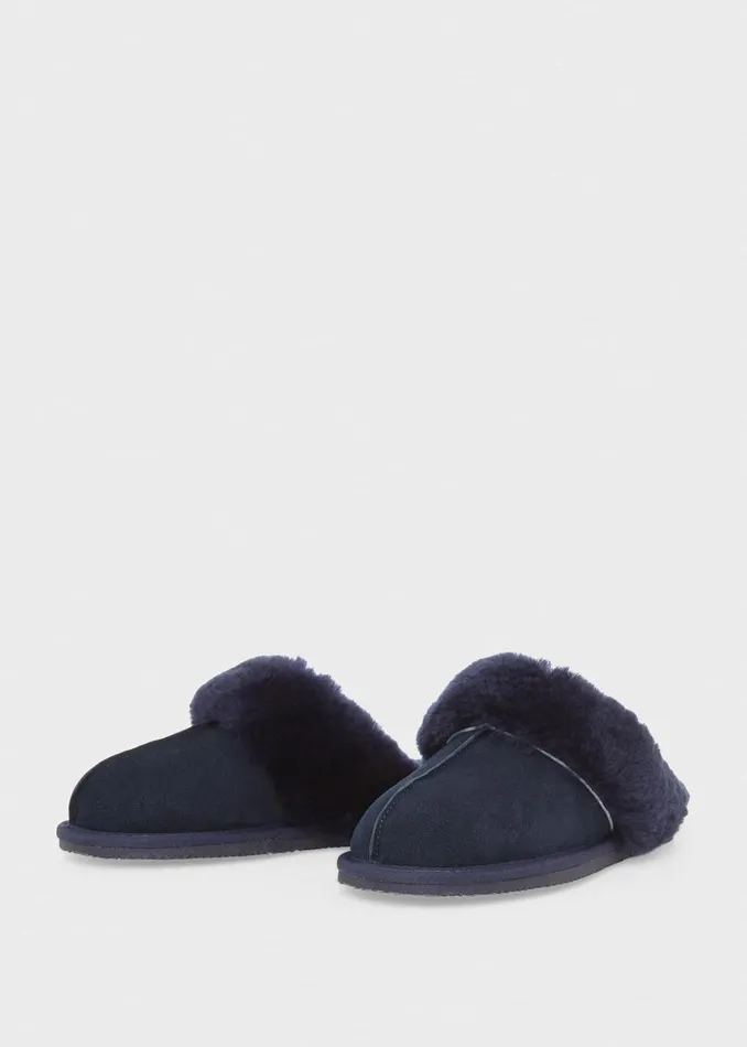 Women Lillian Slipper Navy Hobbs Flats
