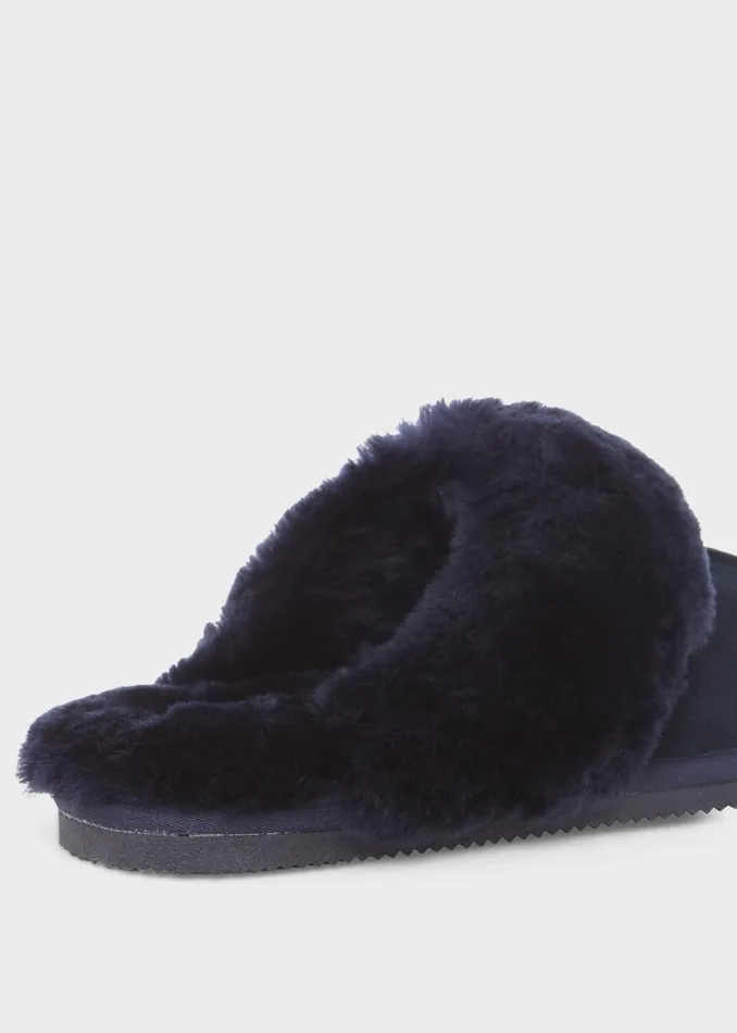 Women Lillian Slipper Navy Hobbs Flats