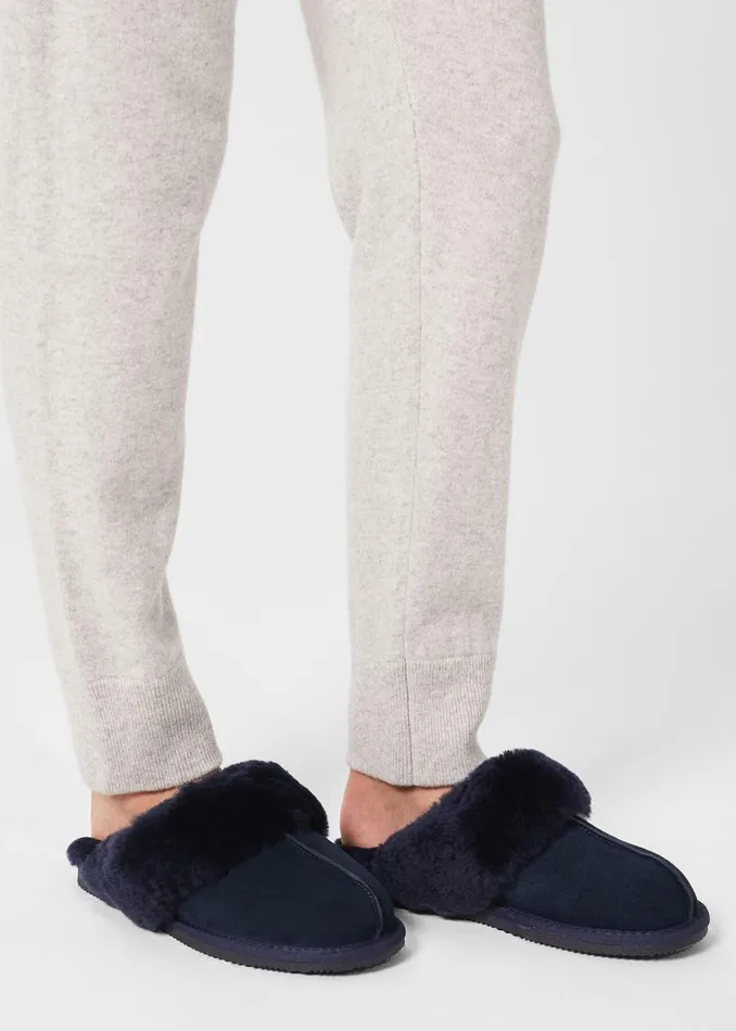 Women Lillian Slipper Navy Hobbs Flats