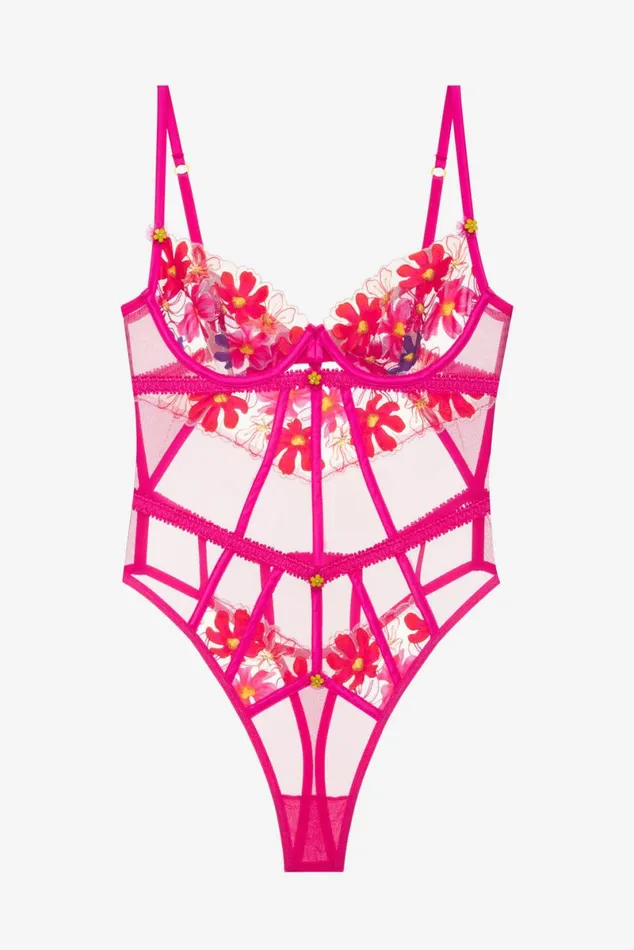 Women Lingerie For Love and Lemons Anemone Floral Teddy Pink Women Lingerie For Love and Lemons Anemone Floral Teddy Pink