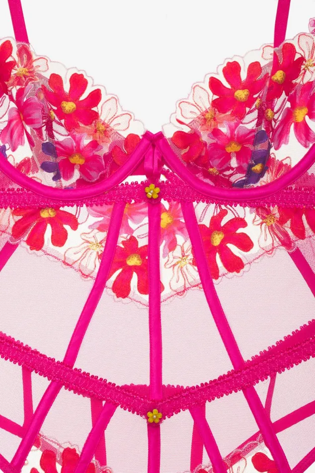 Women Lingerie For Love and Lemons Anemone Floral Teddy Pink Women Lingerie For Love and Lemons Anemone Floral Teddy Pink