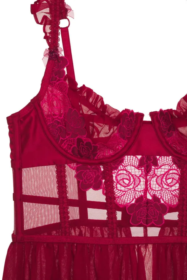 Women Lingerie For Love and Lemons Clara Slip Dress Red Women Lingerie For Love and Lemons Clara Slip Dress Red