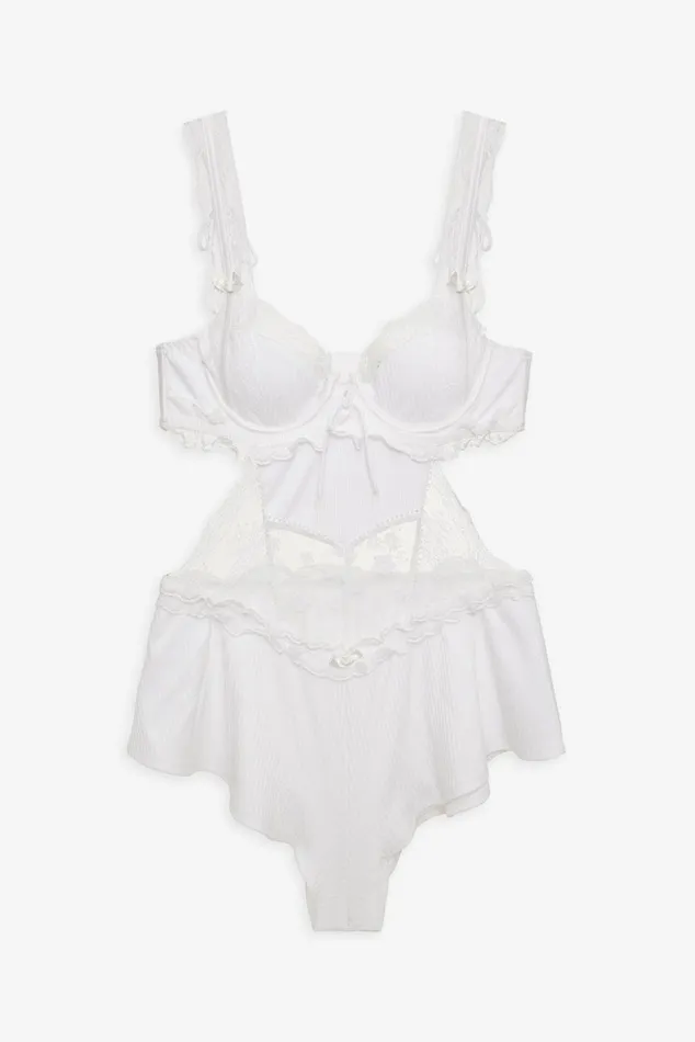 Women Lingerie For Love and Lemons Dahlia Romper White Women Lingerie For Love and Lemons Dahlia Romper White