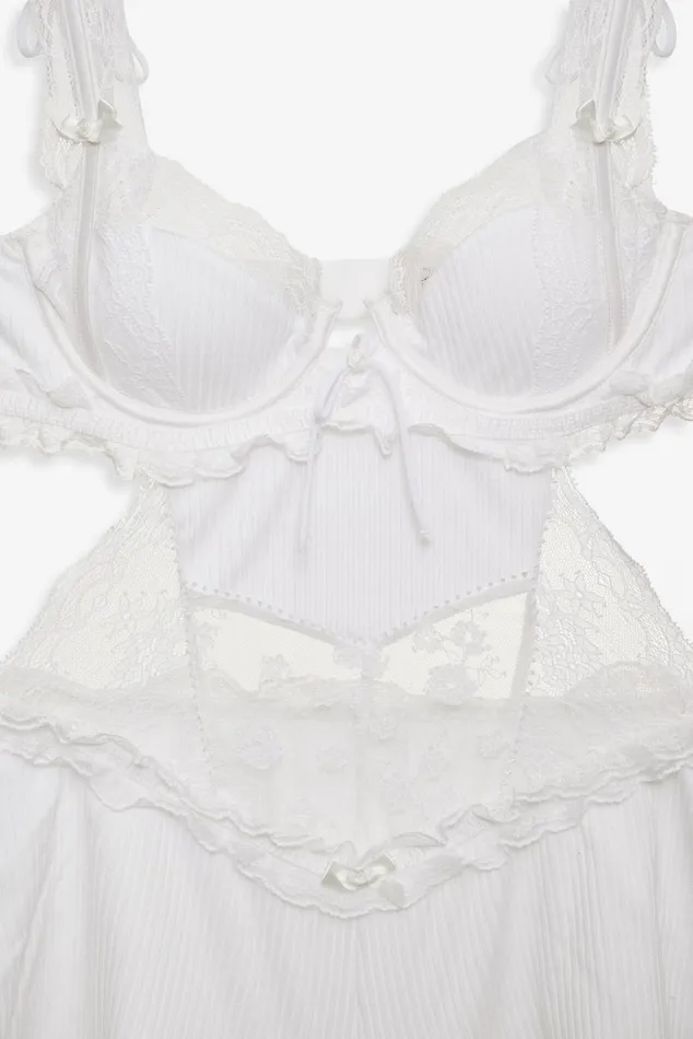 Women Lingerie For Love and Lemons Dahlia Romper White Women Lingerie For Love and Lemons Dahlia Romper White