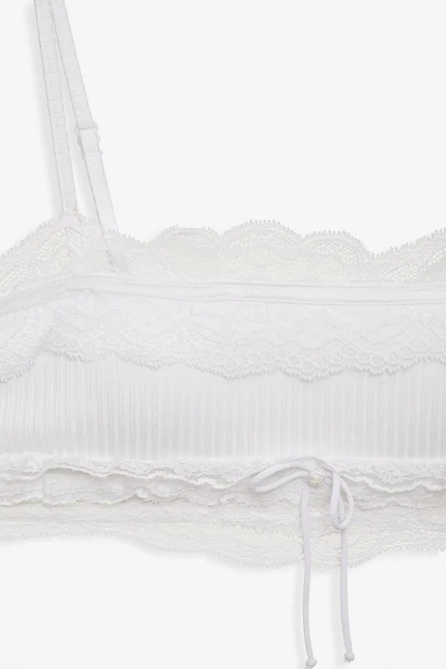 Women Lingerie For Love and Lemons Dahlia Sleep Bralette White Women Lingerie For Love and Lemons Dahlia Sleep Bralette White