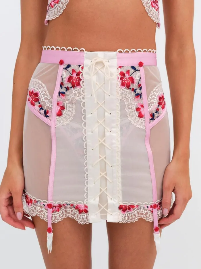 Women Lingerie For Love and Lemons Festival Rose Skirt Ivory