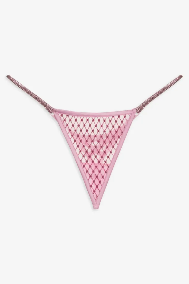 Women Lingerie For Love and Lemons Glitter Thong Panty Pink Women Lingerie For Love and Lemons Glitter Thong Panty Pink