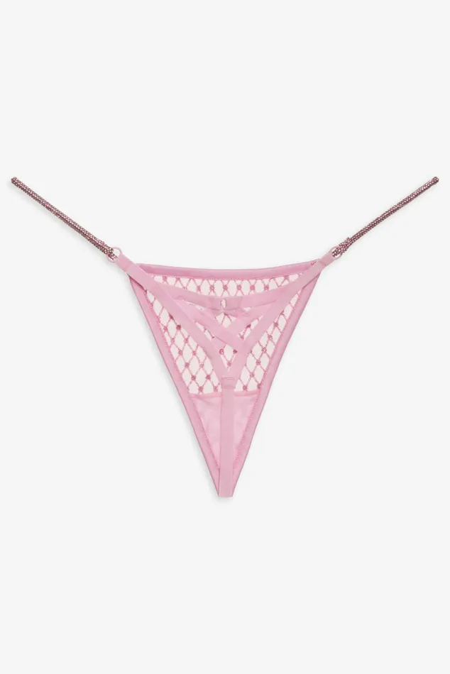 Women Lingerie For Love and Lemons Glitter Thong Panty Pink Women Lingerie For Love and Lemons Glitter Thong Panty Pink
