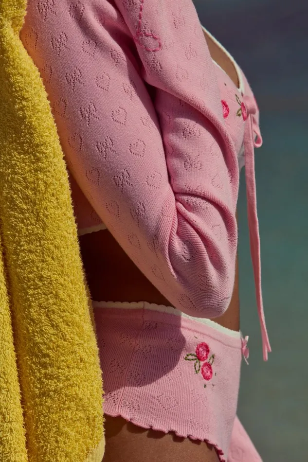 Women Lingerie For Love and Lemons Isabel Knit Short Pink Women Lingerie For Love and Lemons Isabel Knit Short Pink