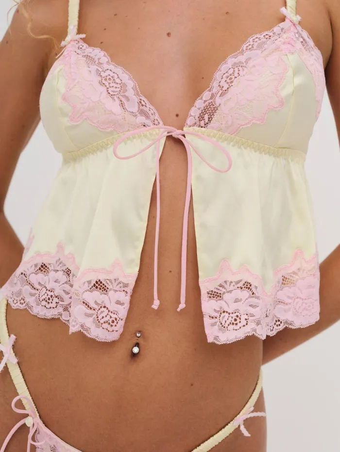 Women Lingerie For Love and Lemons Jaden Sleep Top Yellow Women Lingerie For Love and Lemons Jaden Sleep Top Yellow