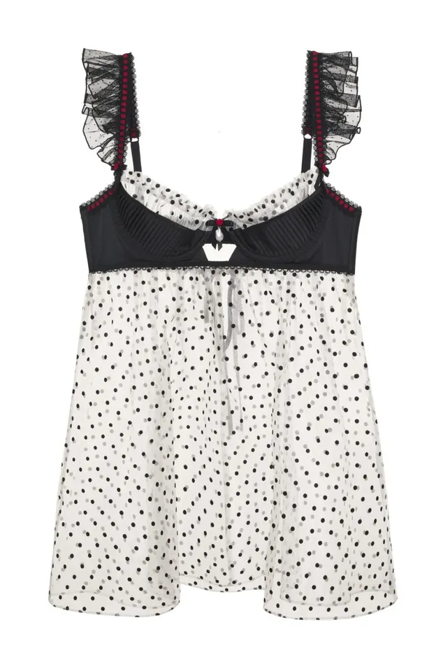 Women Lingerie For Love and Lemons Lucinda Babydoll Slip Dress Black