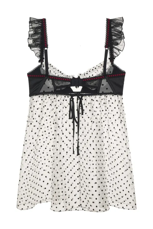Women Lingerie For Love and Lemons Lucinda Babydoll Slip Dress Black