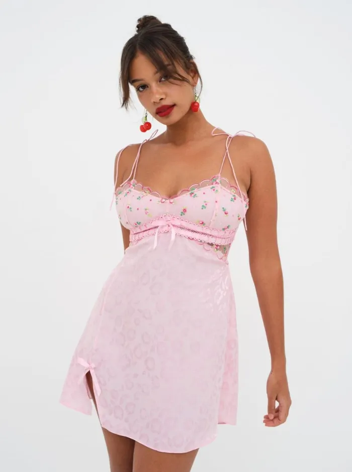 Women Lingerie For Love and Lemons Maisie Slip Dress Pink