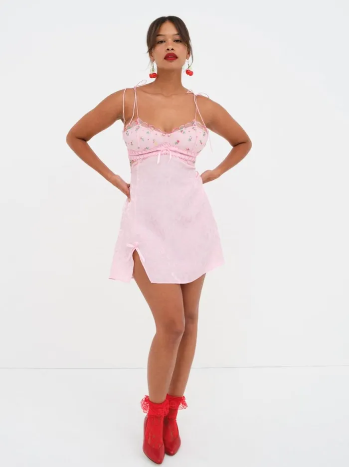 Women Lingerie For Love and Lemons Maisie Slip Dress Pink