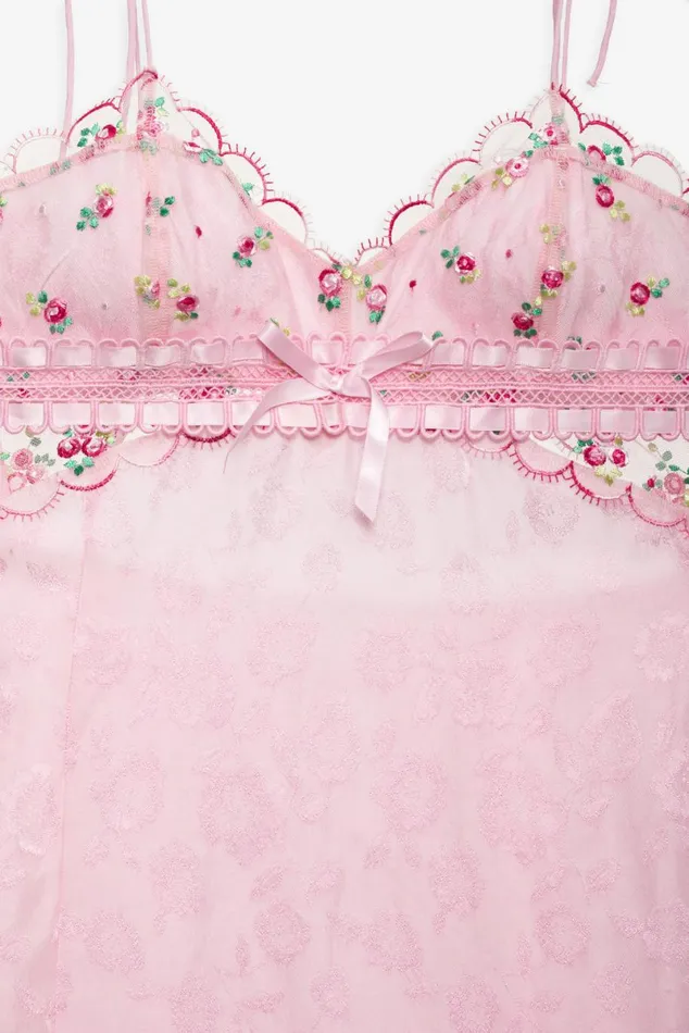 Women Lingerie For Love and Lemons Maisie Slip Dress Pink