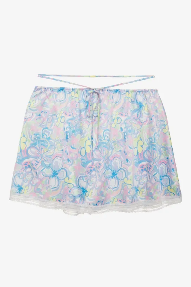 Women Lingerie For Love and Lemons Midsummer Floral Skirt Blue Women Lingerie For Love and Lemons Midsummer Floral Skirt Blue