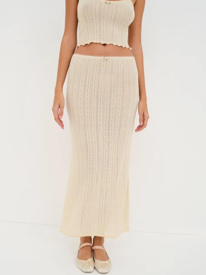 Women Lingerie For Love and Lemons Mydna Maxi Skirt Neutral Women Lingerie For Love and Lemons Mydna Maxi Skirt Neutral
