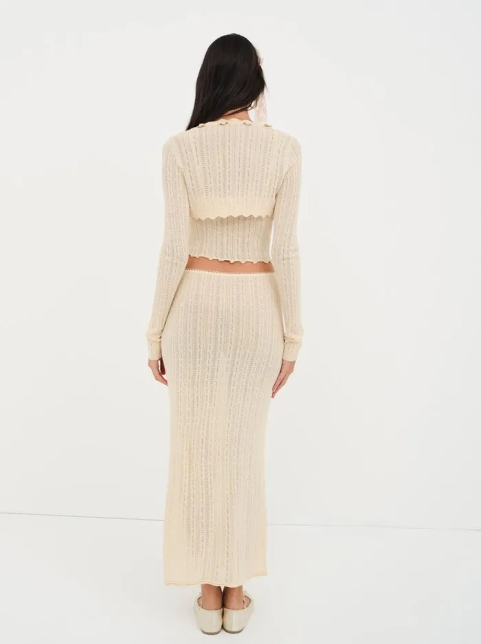 Women Lingerie For Love and Lemons Mydna Maxi Skirt Neutral Women Lingerie For Love and Lemons Mydna Maxi Skirt Neutral