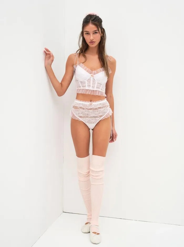 Women Lingerie For Love and Lemons Ulla Panty White
