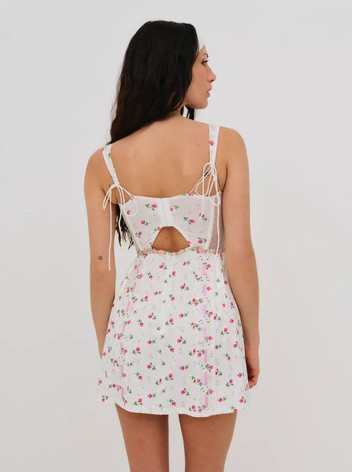 Women Lingerie For Love and Lemons Xander Slip Dress White Women Lingerie For Love and Lemons Xander Slip Dress White