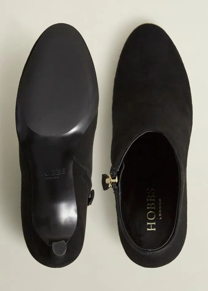 Women Lizzie Suede Ankle Boots Black Hobbs Boots