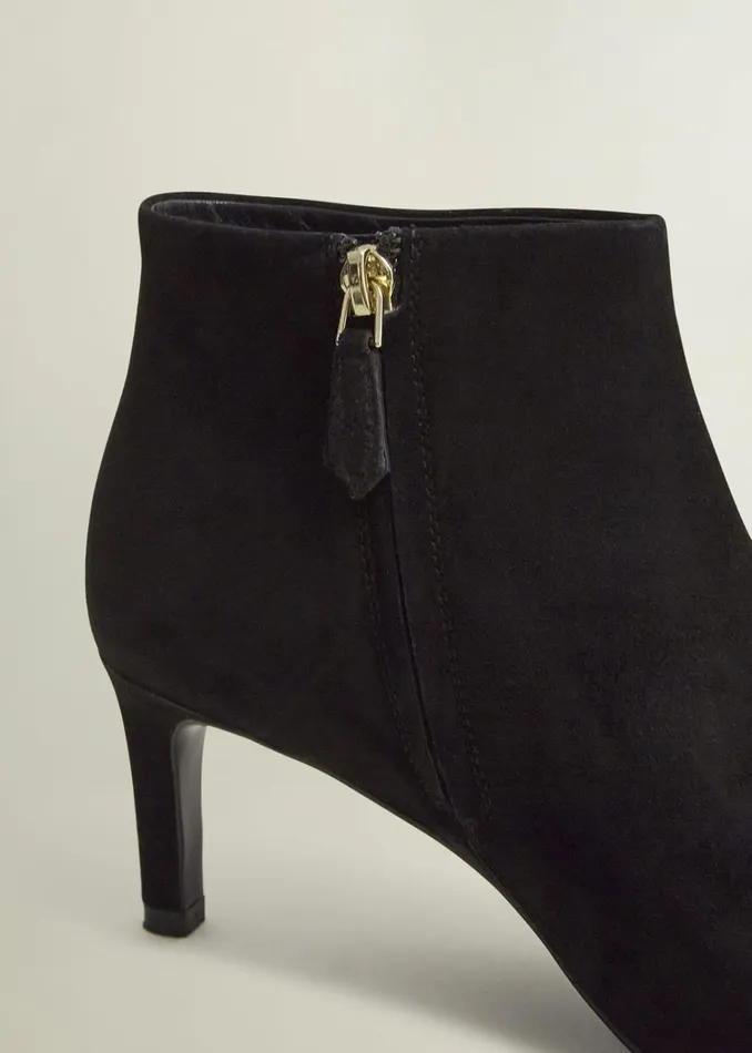 Women Lizzie Suede Ankle Boots Black Hobbs Boots