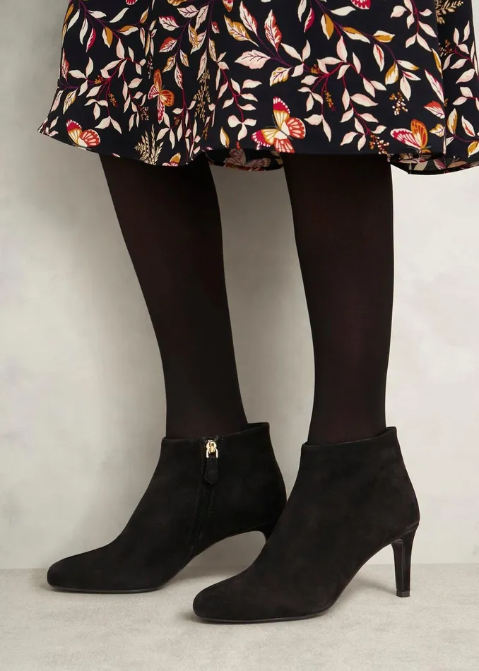 Women Lizzie Suede Ankle Boots Black Hobbs Boots