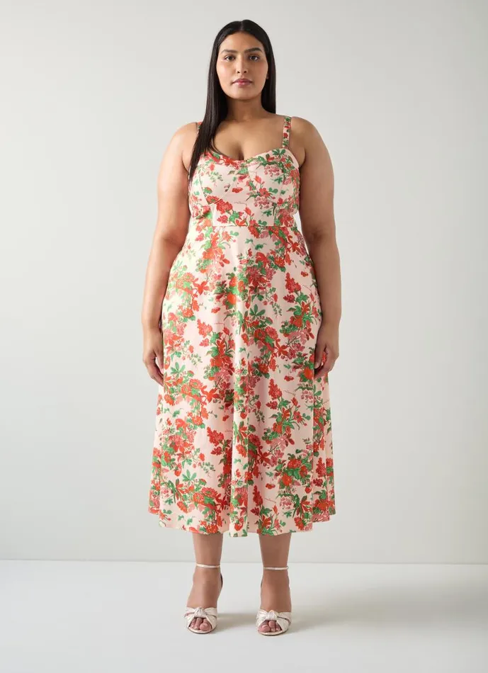 Women Lucy Neon Garden Organic Cotton Sun Dress Pink LKBennett Dresses Women Lucy Neon Garden Organic Cotton Sun Dress Pink LKBennett Dresses