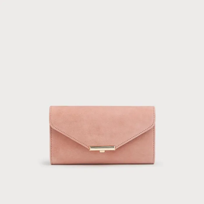 Women Lucy Pink Suede Clutch LKBennett Clutch Bags