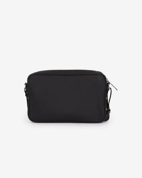 WomenMen Crossbody Bags The Kooples Messenger Bag In Black Leather And Nylon Fiber Black